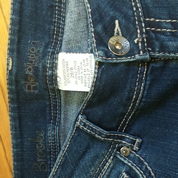 RICKI'S Brooke Revolution boot cut jeans back flap chunky stitch pockets sz 29/8 - Picture 4 of 6
